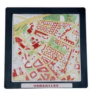 Mapa 3D del barrio de Versalles en Avilés Asturias – modelo en relieve personalizado para regalo