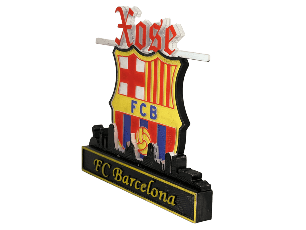 Trofeo 3D personalizado fútbol – con tu nombre y skyline – Aficionado blaugrana - TRES D