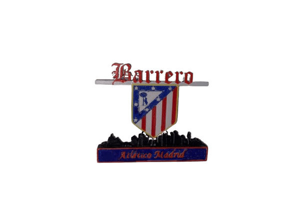 Trofeo 3D personalizado fútbol – con tu nombre y skyline – Aficionado rojiblanco - TRES D