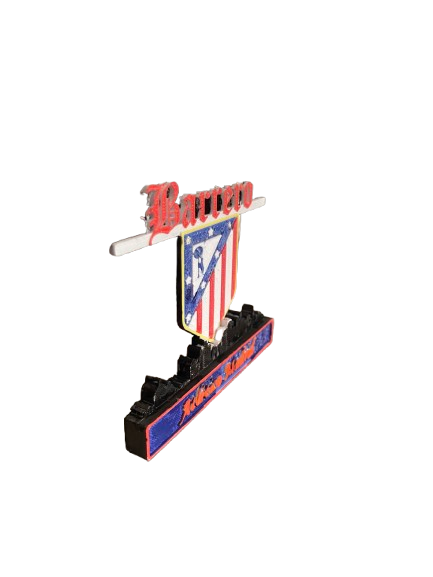 Trofeo 3D personalizado fútbol – con tu nombre y skyline – Aficionado rojiblanco - TRES D