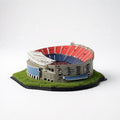 Maqueta en miniatura del estadio Camp Nou del FC Barcelona – vista lateral 3D