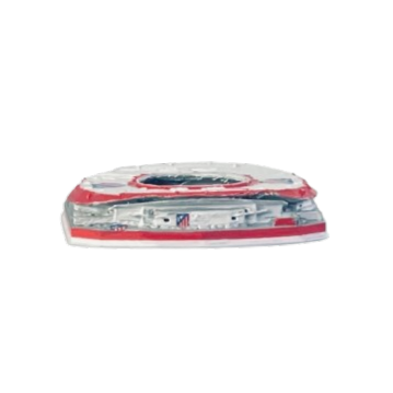 Estadio Metropolitano Atlético de Madrid 3D vista frontal, regalo para colchoneros