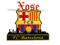 Trofeo 3D personalizado fútbol – con tu nombre y skyline – Aficionado blaugrana - TRES D