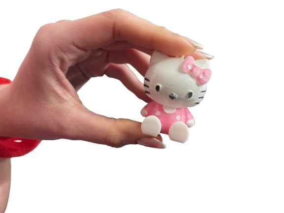 Llavero Hello Kitty 3D Rosa Kawaii – Figura Impresa en 3D para Mochila y Llaves - TRES D