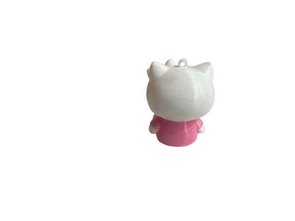 Llavero Hello Kitty 3D Rosa Kawaii – Figura Impresa en 3D para Mochila y Llaves - TRES D