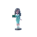 Figura personalizada de maestra con vestido verde y pizarra – regalo fin de curso impresión 3D TRES D Avilés