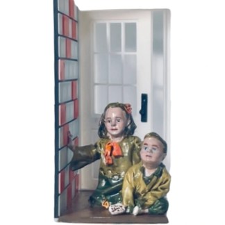 Figura diorama PLA pintado a mano dos niños de 8cm - vista frontal Tresd impresiones